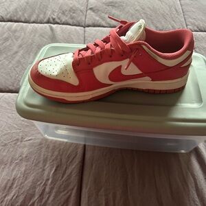 Nike Low-Top Athletic Sneakers in Red and White